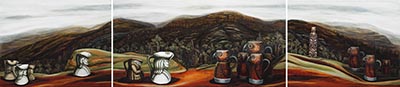 Landscope, triptych, 2019, Joanna Fieldes