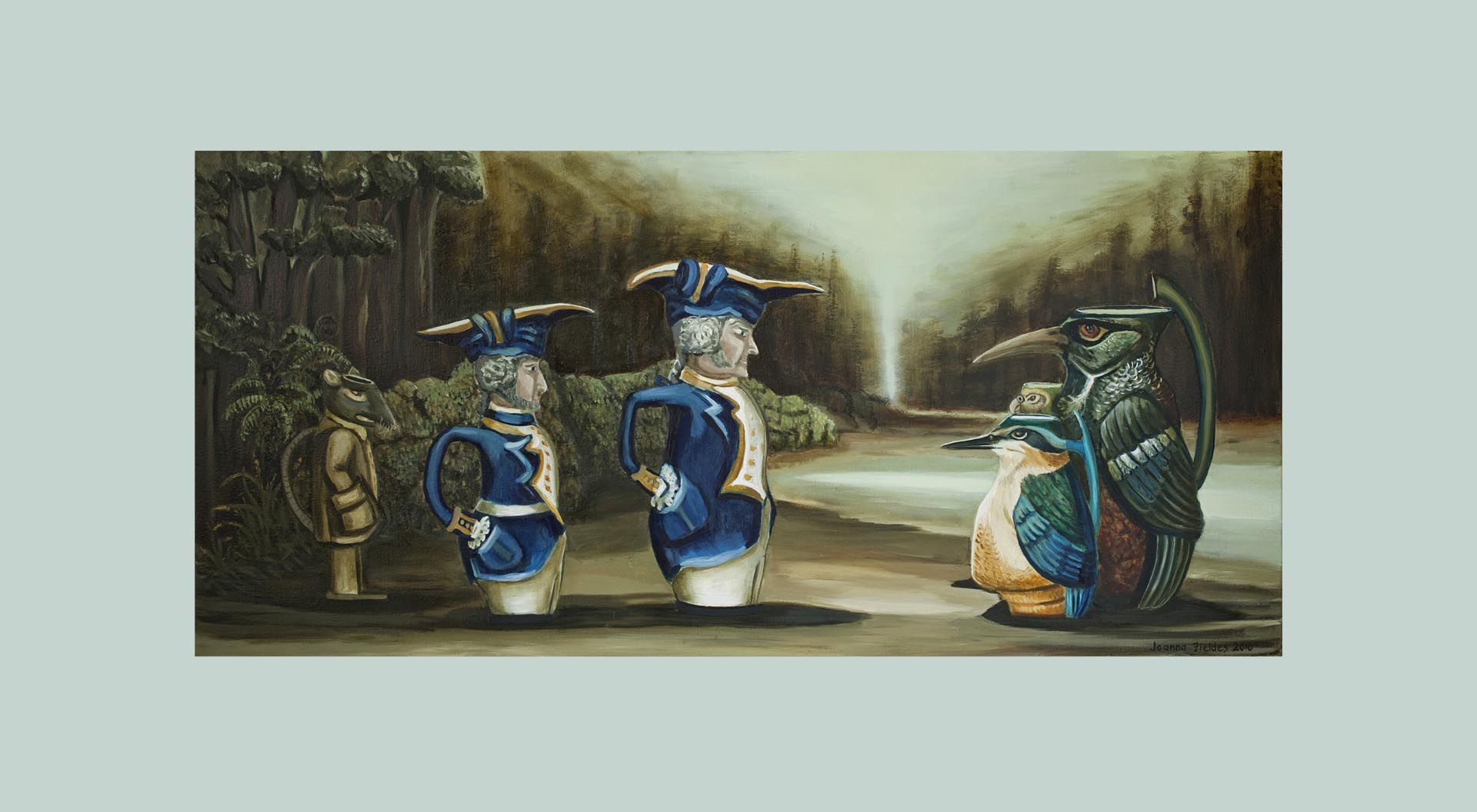 Meat and Greet, painting by artist Joanna Fieldes