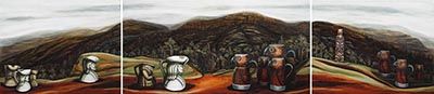 Landscope, triptych, 2019, Joanna Fieldes